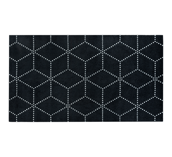 Hagl Black dørmatte 85x150 cm fra Heymat