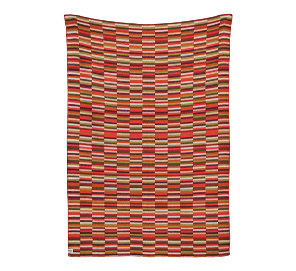 Ida pledd red shades 135x200 cm fra Røros Tweed