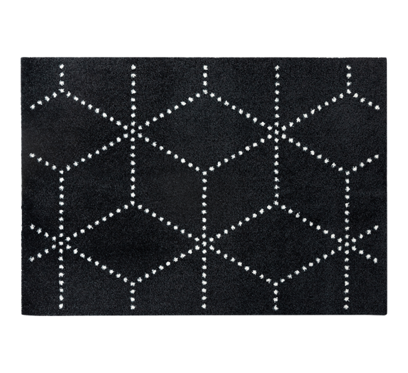 Hagl Black dørmatte 60x85 cm fra Heymat