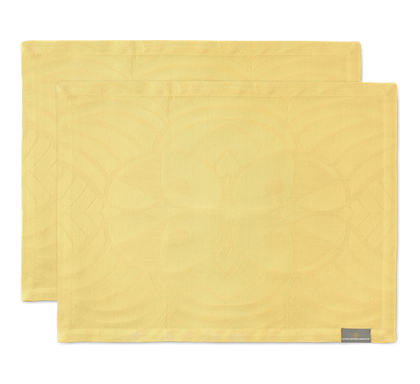 <p>Easter Rustic spisebrikke 2-pk 50x38 cm gul fra Georg Jensen Damask</p>