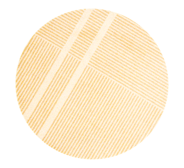 Løype Sunny Yellow dørmatte Ø100 cm fra Heymat
