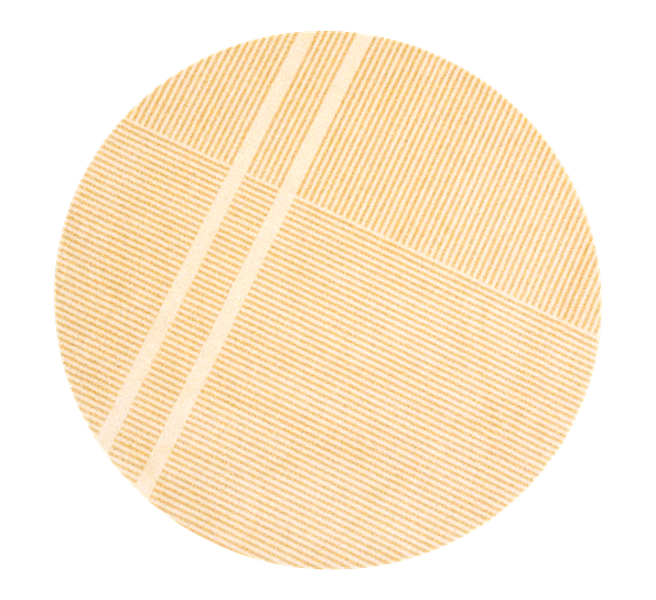 Løype Sunny Yellow dørmatte Ø150 cm fra Heymat
