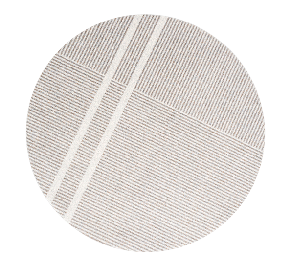 Løype Breezy Beige dørmatte Ø150 cm fra Heymat