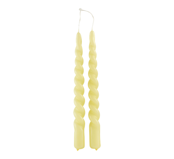 Twist lys 24 cm soft gul 2 stk Vinding