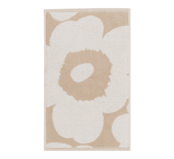 Unikko håndkle 30x50 cm beige hvit fra Marimekko