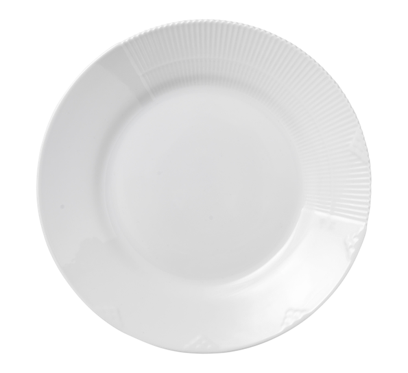 White Elements tallerken flat 28 cm fra Royal Copenhagen