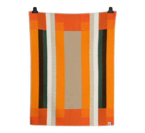 Mikkel pledd oransje 135x200 cm fra Røros Tweed