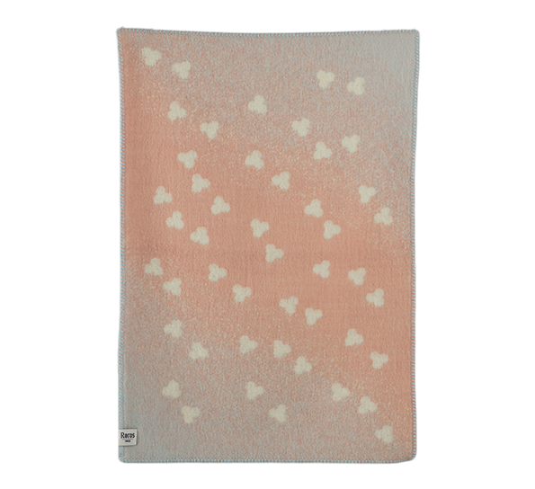 Melvin babypledd rosa blå 65x100 cm fra Røros Tweed