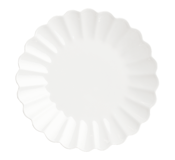 Oyster tallerken 28 cm hvit fra Mateus