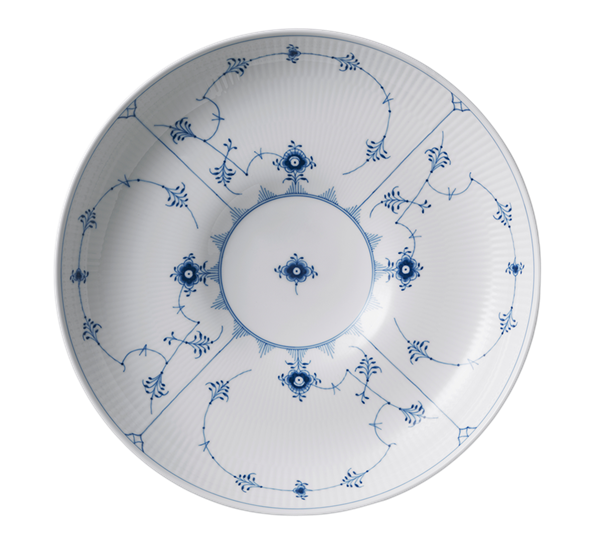 Musselmalt Riflet serveringsfat 34 cm fra Royal Copenhagen