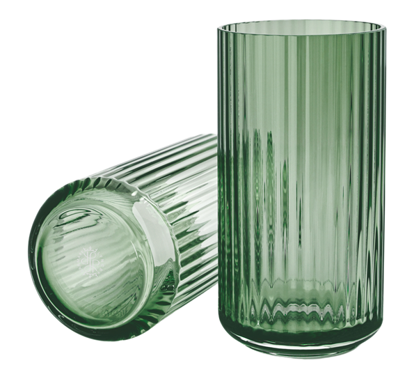 Lyngbyvase glass 20 cm copenhagen green fra Lyngby