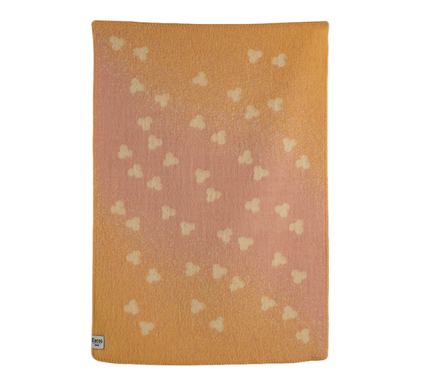 Melvin babypledd rosa gul 65x100 cm fra Røros Tweed
