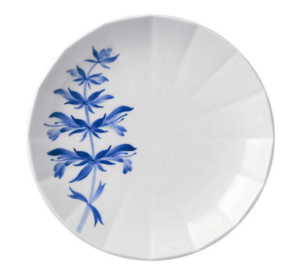 Blomst dessertasjett salvia 19 cm fra Royal Copenhagen