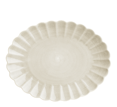 Oyster serveringsfat 35x30 cm sand
