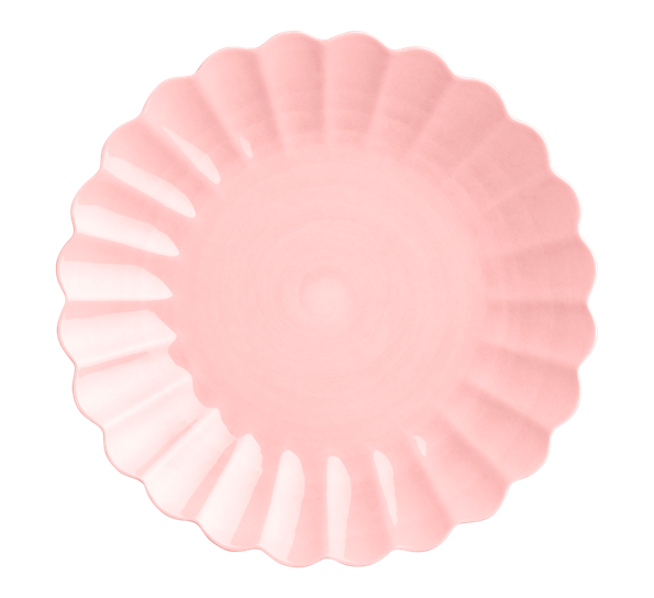 Oyster tallerken 28 cm lys rosa fra Mateus