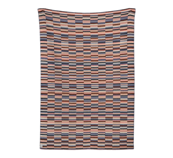 Ida pledd rosa blå 135x200 cm fra Røros Tweed