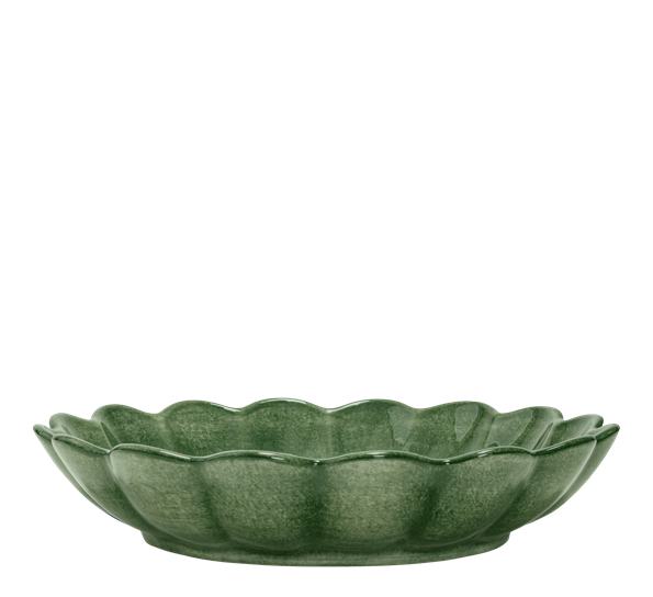 Oyster skål 24 cm 90 cl forest green fra Mateus