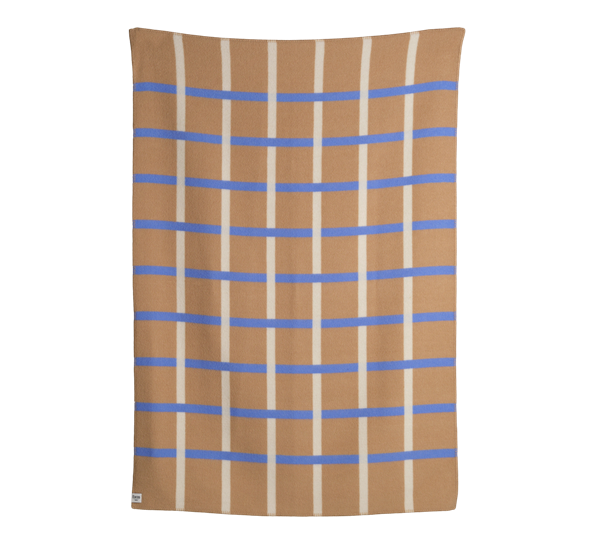 Knut lammeullspledd taupe 135x200 cm fra Røros Tweed