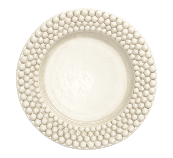 Bubbles tallerken 28 cm sand fra Mateus