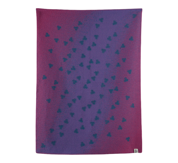 Melvin halvpledd lilla rosa 100x130 cm fra Røros Tweed