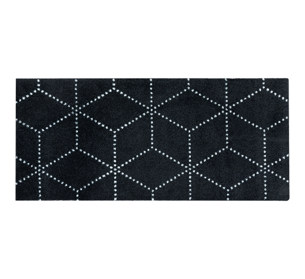 Hagl Black dørmatte 45x100 cm fra Heymat
