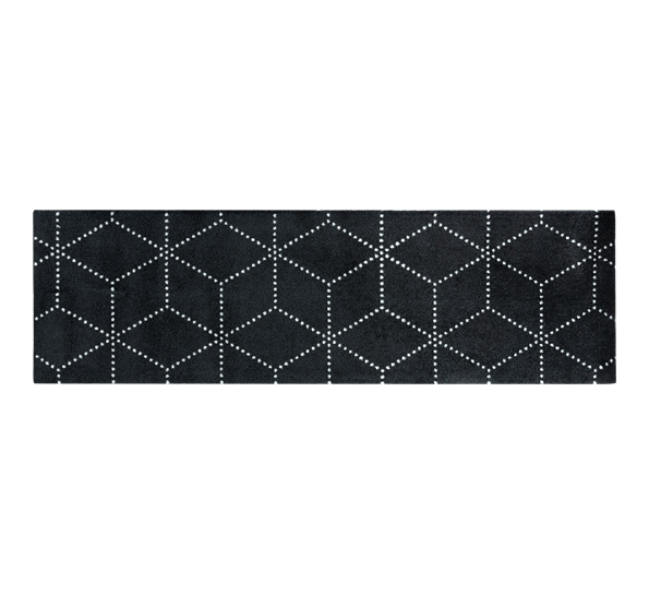 Hagl Black dørmatte 45x150 cm fra Heymat