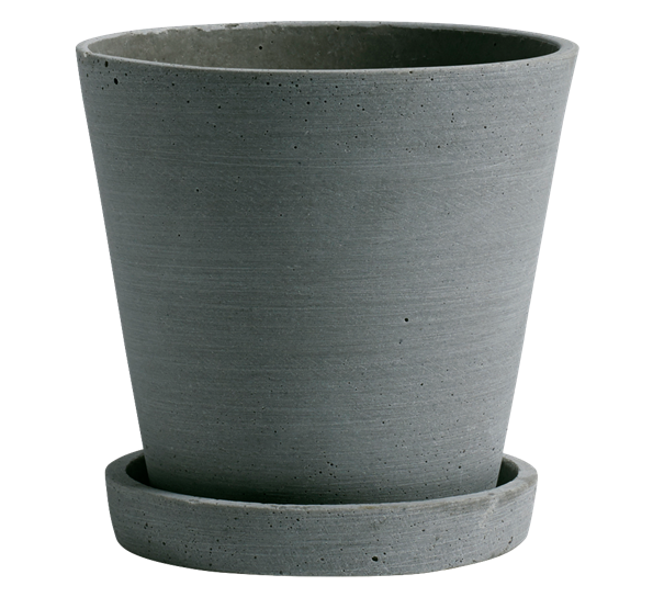 Flowerpot potteskjuler med fat M grønn fra HAY