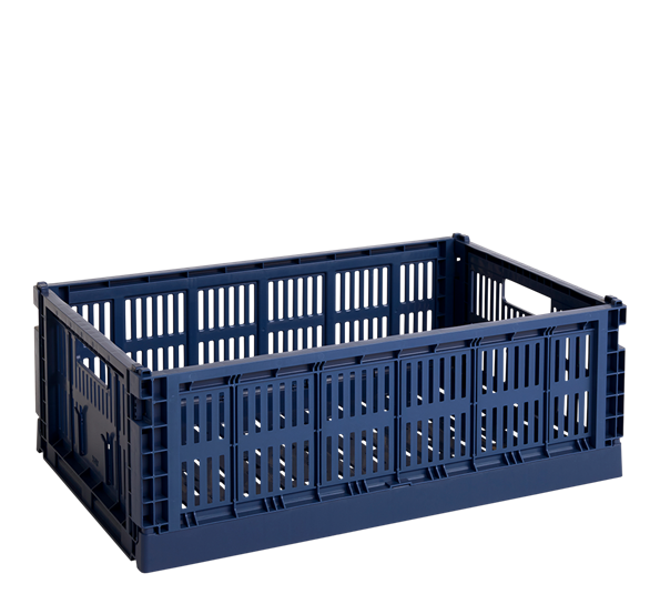 Colour Crate 34,5x53x18,5 cm mørkeblå oppbevaringskasse fra HAY