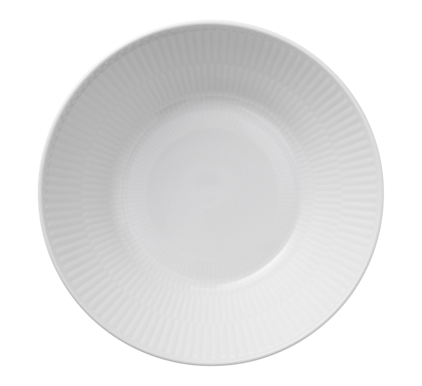 Hvit Riflet frokostskål 17 cm fra Royal Copenhagen