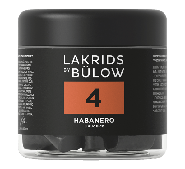Habanero 4 lakris liten 150g fra Lakrids By Johan Bülow