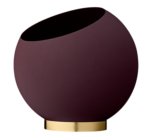 Globe blomsterpotte 30 cm bordeaux fra AYTM