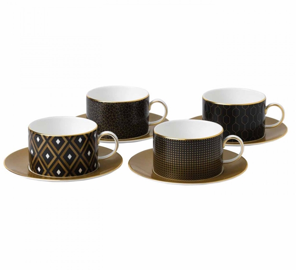 Gio Gold tekopp over under 4-pk Gift Boxed fra Wedgwood
