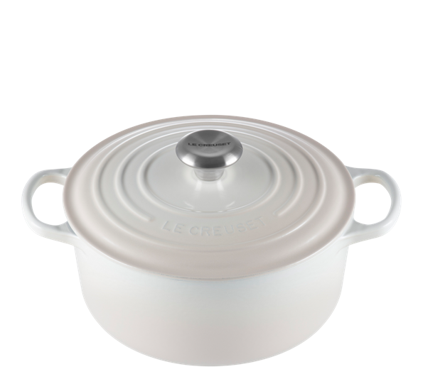 Jerngryte rund 4,2l 24cm meringue fra Le Creuset
