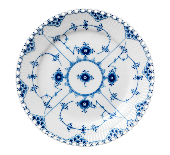 Musselmalt Helblonde dessertasjett 19 cm fra Royal Copenhagen