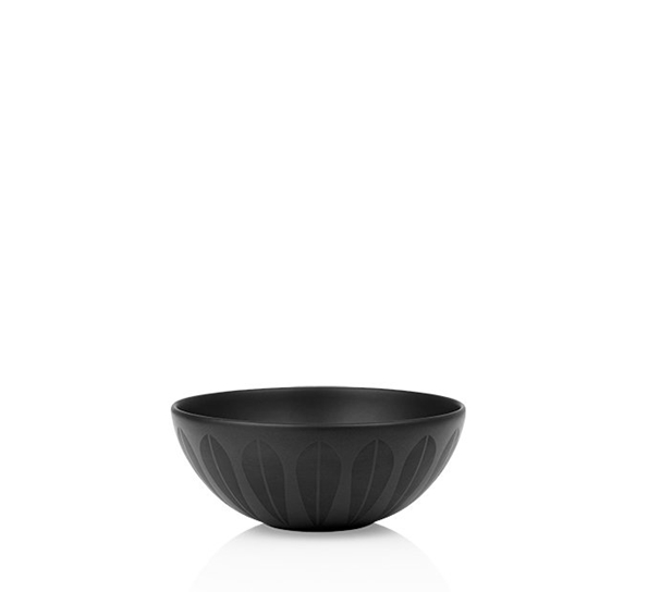 Lotus trends skål 15 cm sort m sort dekor fra Lucie Kaas