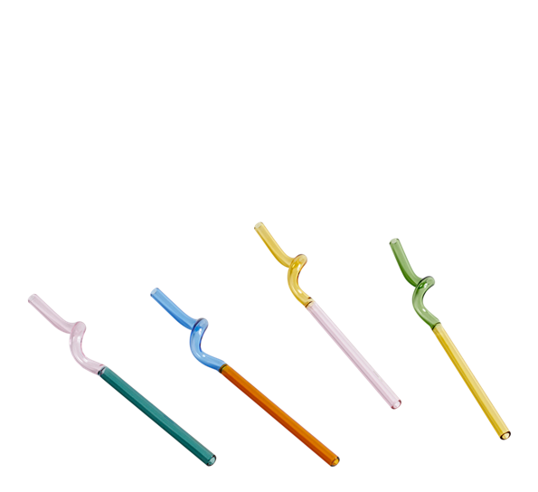 Sip Spiral sugerør 4-pk multi fra HAY