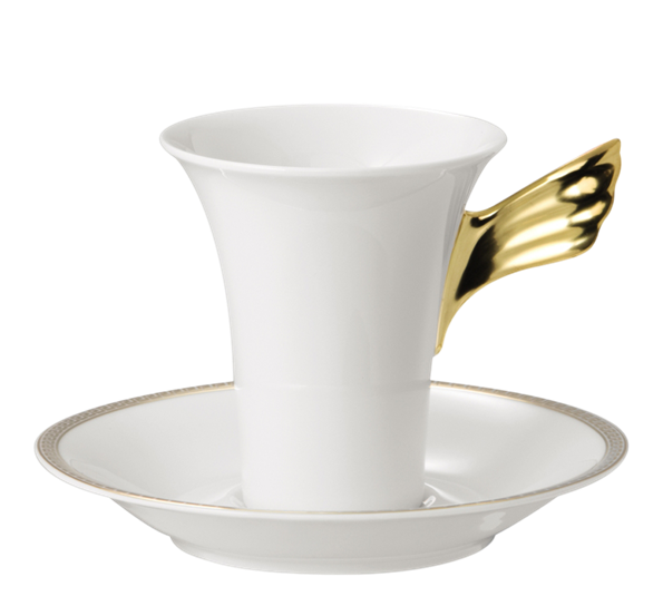 Meandre d`Or kaffekopp med skål 18 cl fra Versace