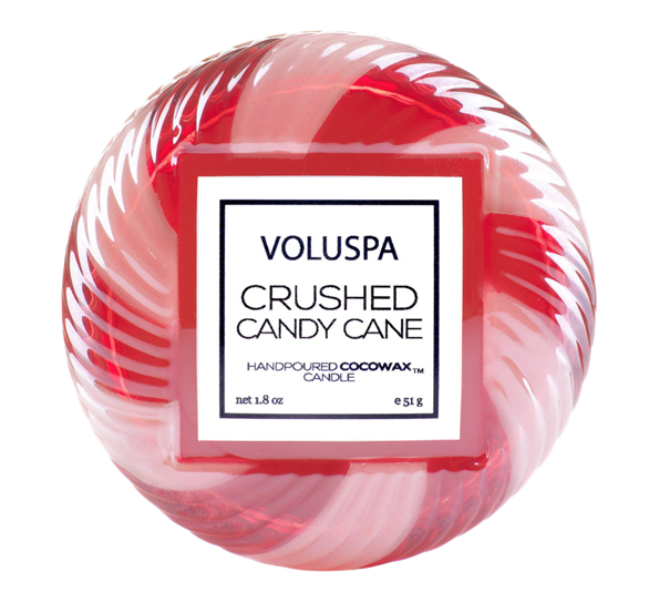 Duftlys 15t Crushed Candy Cane fra Voluspa