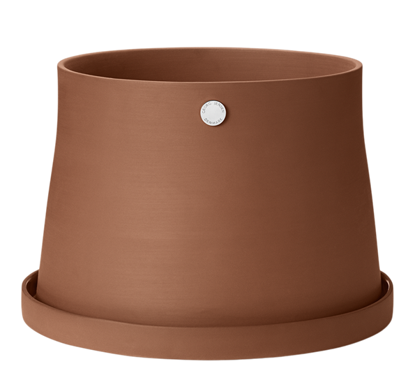 Terra blomsterkrukke med fat Ø22,8 cm fra Georg Jensen