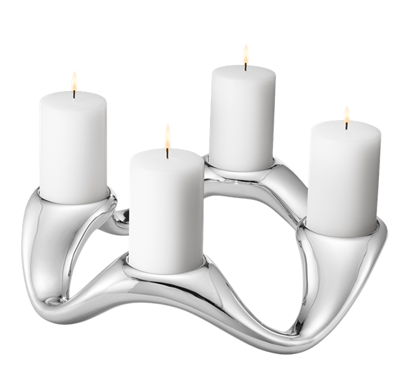 Cobra lysestake firearmet stål fra Georg Jensen