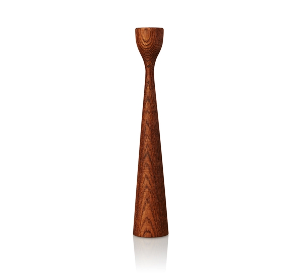 Rolf lysestake brun eik 33 cm