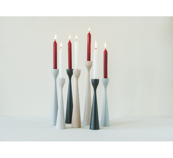 Rolf lysestake hvit eik 38 cm