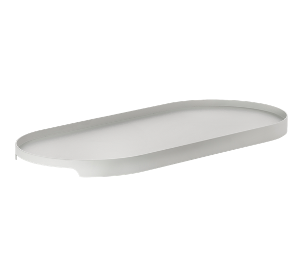 Singles brett oval warm grey 16x35 cm fra Zone