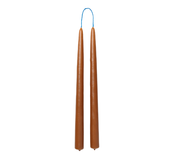 Dipped candles lys 2 pk 30 cm amber fra Ferm Living