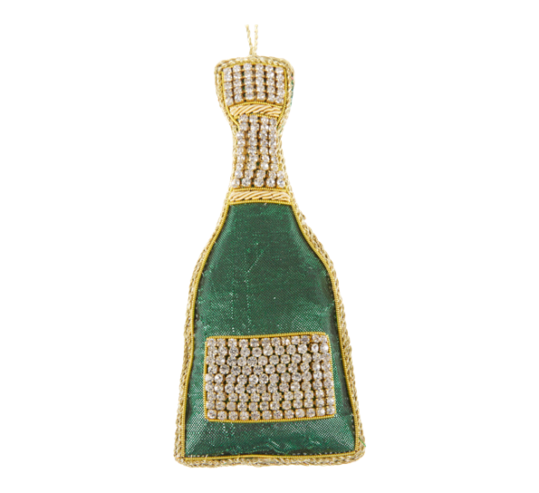 <p>Luksus flaske med broderinger14cm krystaller grønn Tinker Tailor</p>
