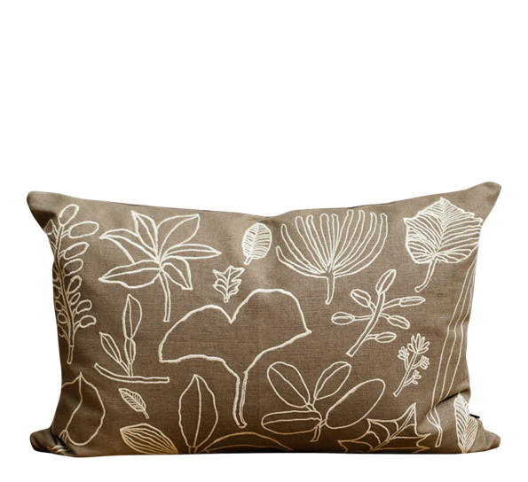 Botanic brodert putetrekk 38x58 cm grønn gul fra Fine Little Day