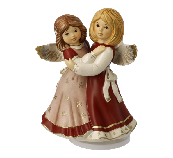 Bordeaux engel Merry Christmas spilledåse "Oh you merry" 16 cm fra Goebel