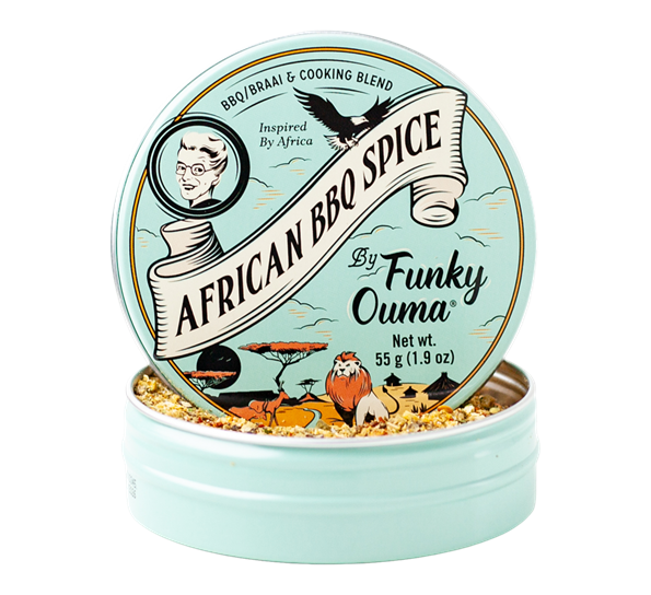 <p>Afrikansk BBQ-krydder&nbsp;55g Funky Ouma</p>

