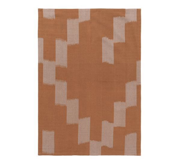 Ikat kjøkkenhåndkle terracotta mist blue Ferm Living