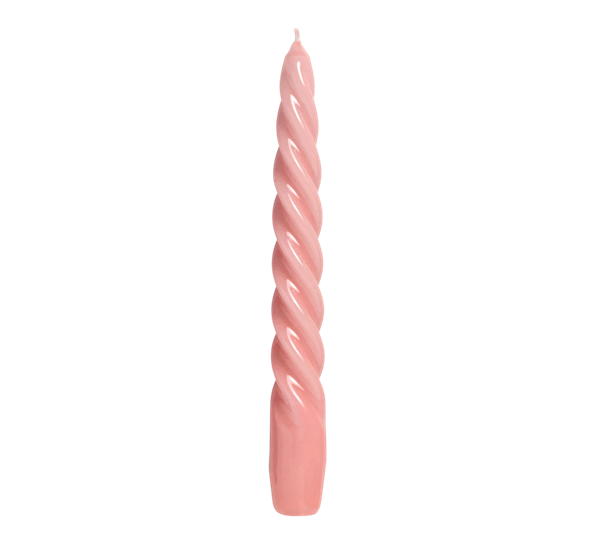 Twist candle lys 20 cm mørk rose fra HAY